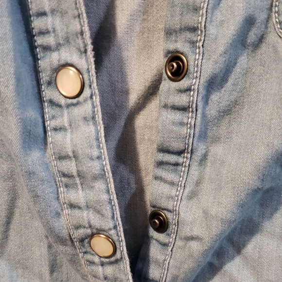 Denim Co. Tank Top with Knit on Sleeves - Picture 5 of 5